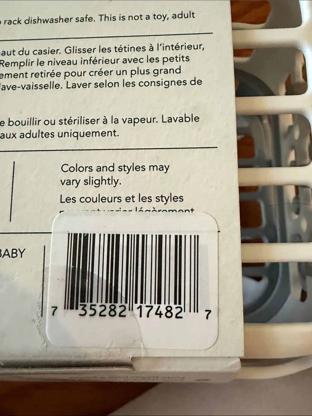 Munchkin White High-Capacity Dishwasher Basket for Baby Bottles & Parts